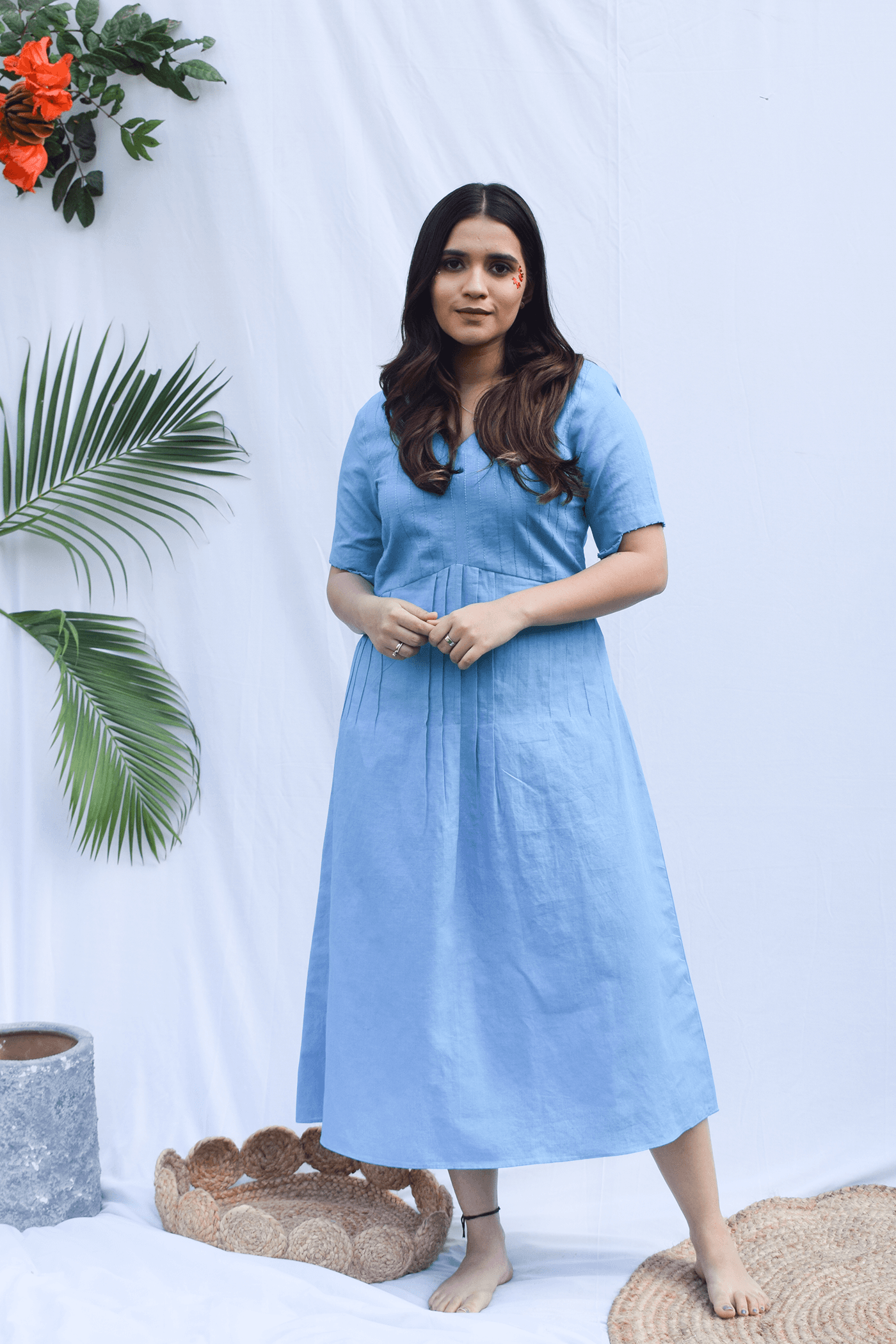 Aqua Blue Summer Dress — view 1