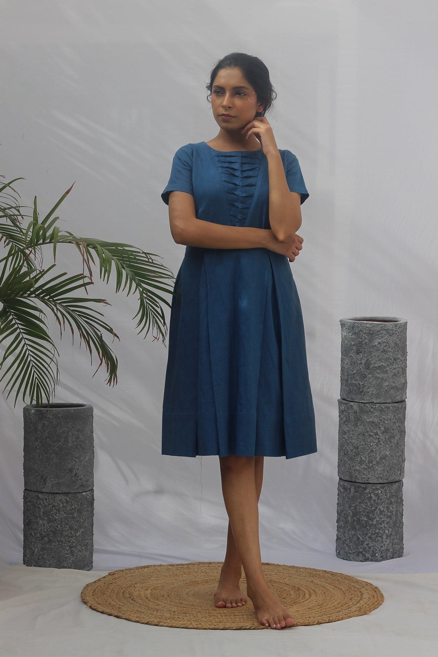 Craftsmanship detail — Cerulean Blue Summer Dress